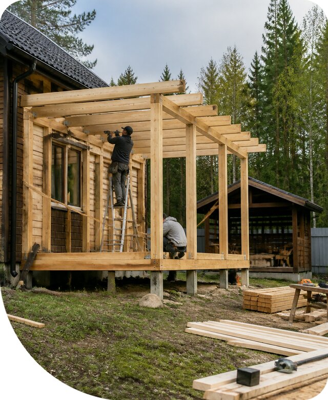Строительство пристроек и построек на участке в Арзамасе
